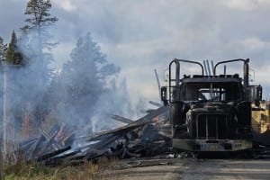 Logging truck accident