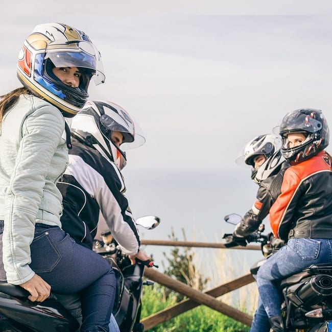 pic of passengers on motorcycles