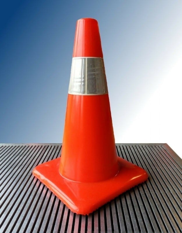 Orange traffic cone