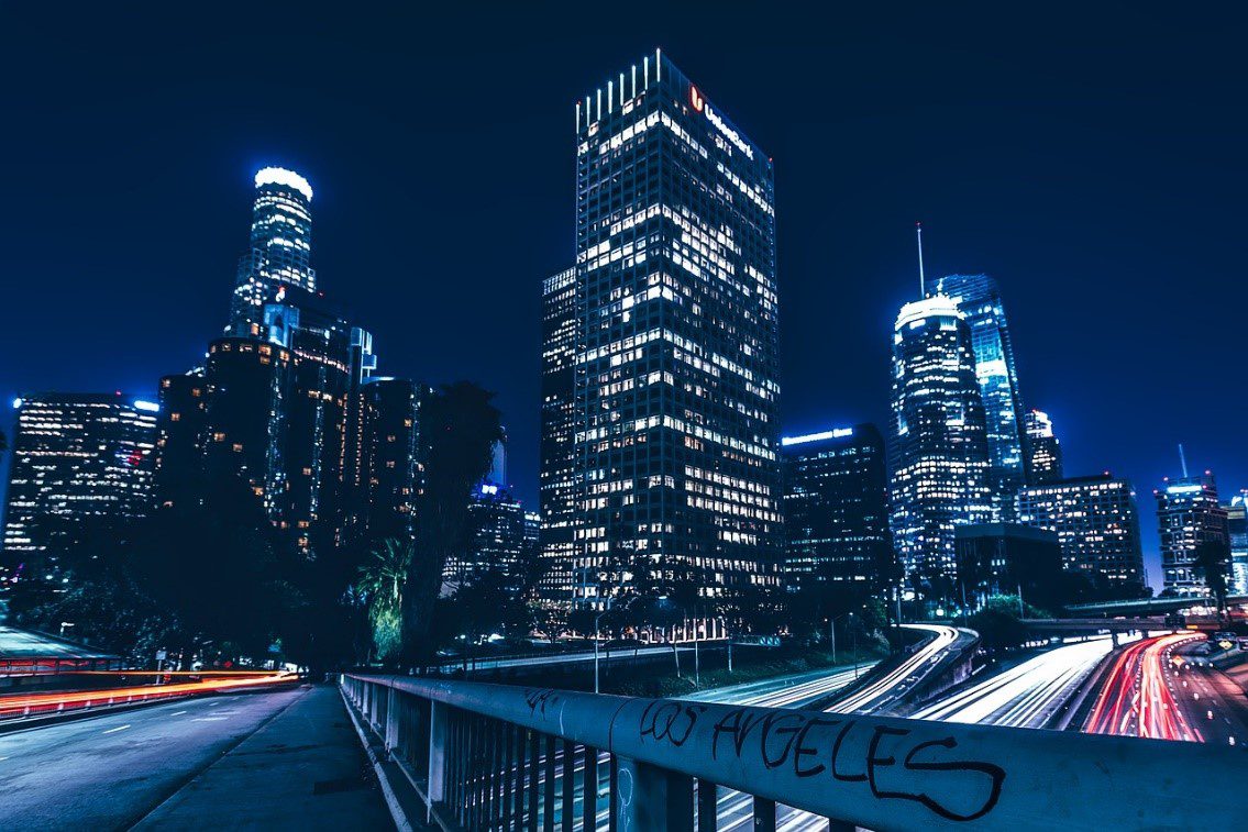 A night view of a city