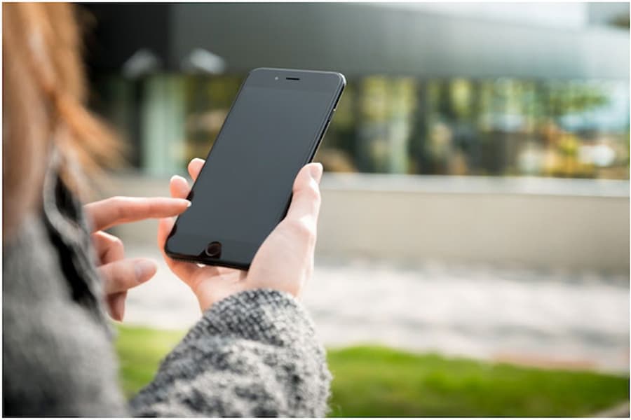 Woman checking her phone