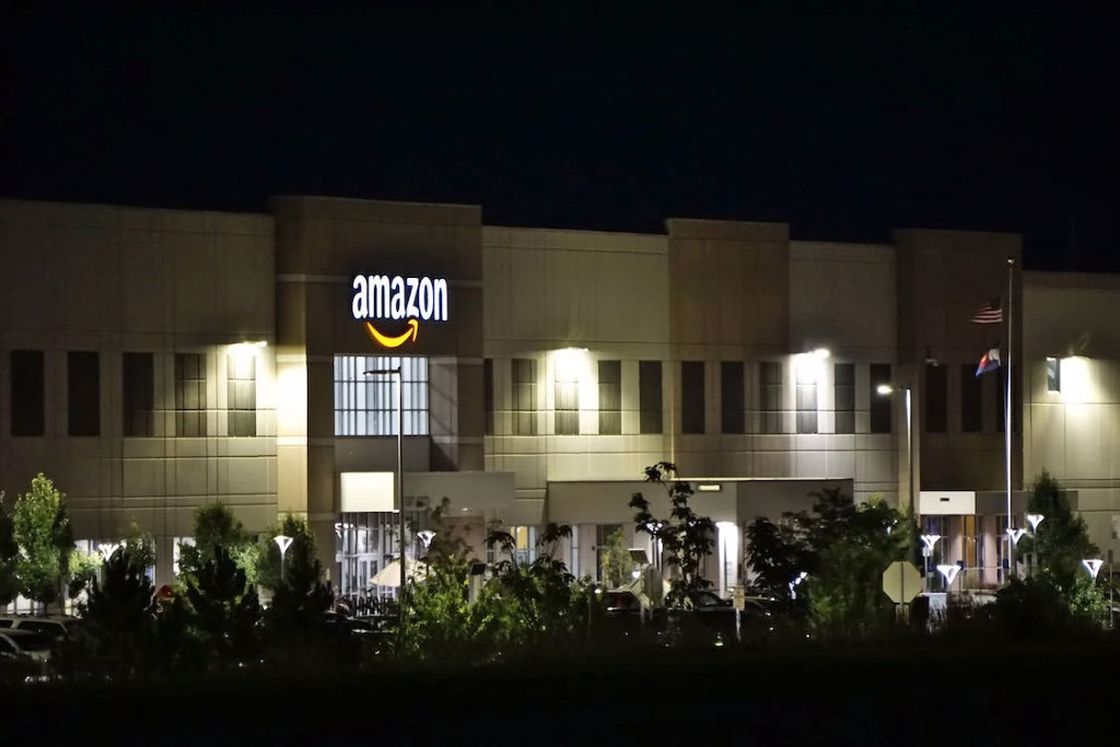 Amazon building during night time