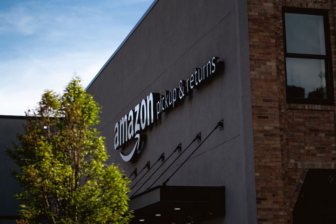 Exterior of an Amazon Pickup and Returns building