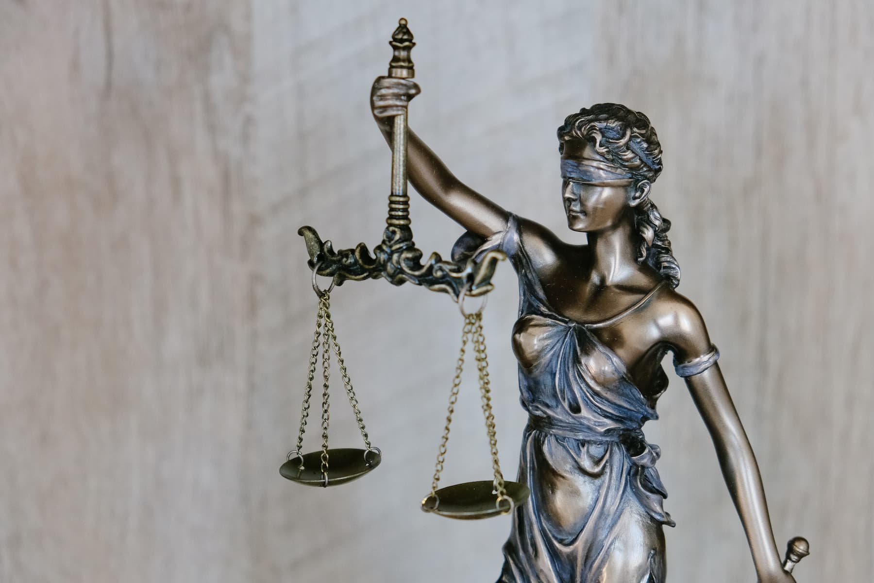 Lady Justice desk statue