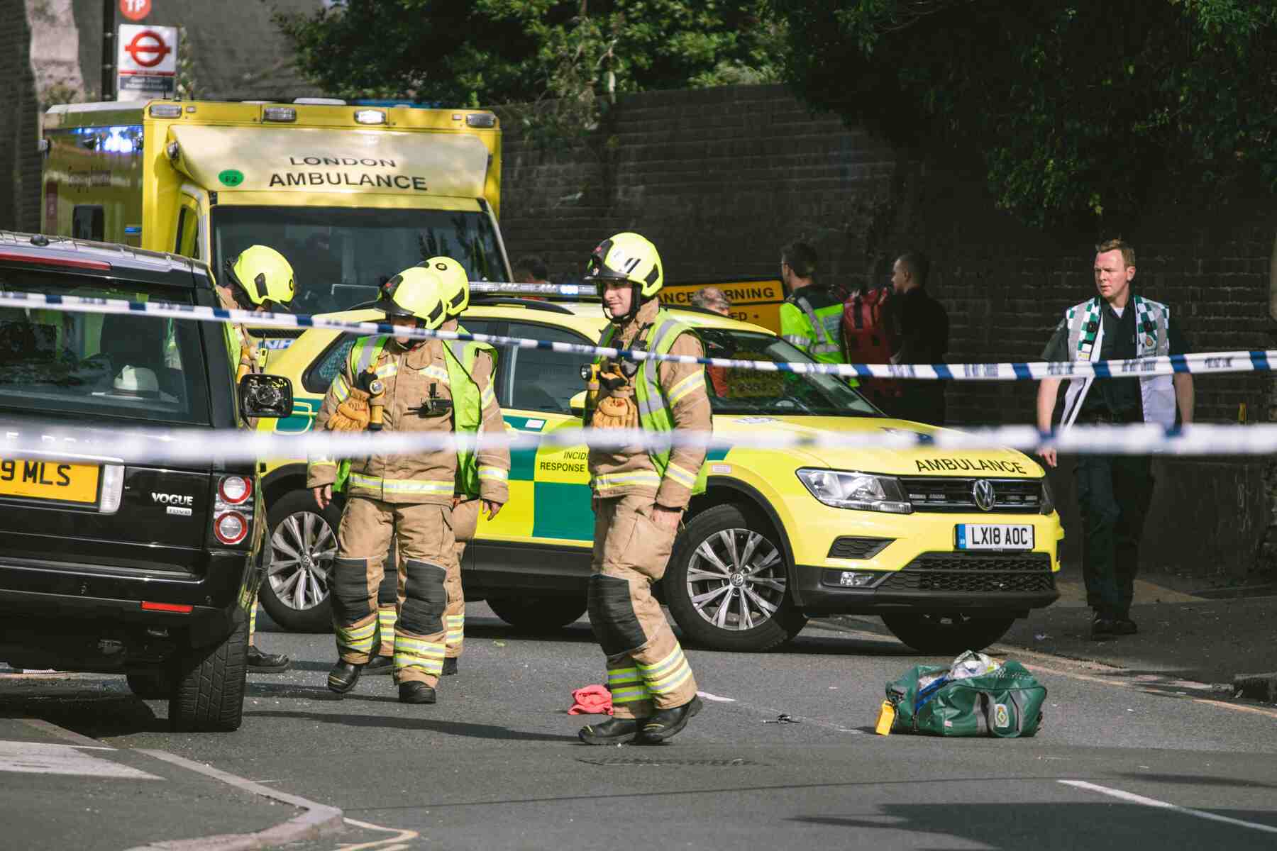 Rescue team on an accident scene