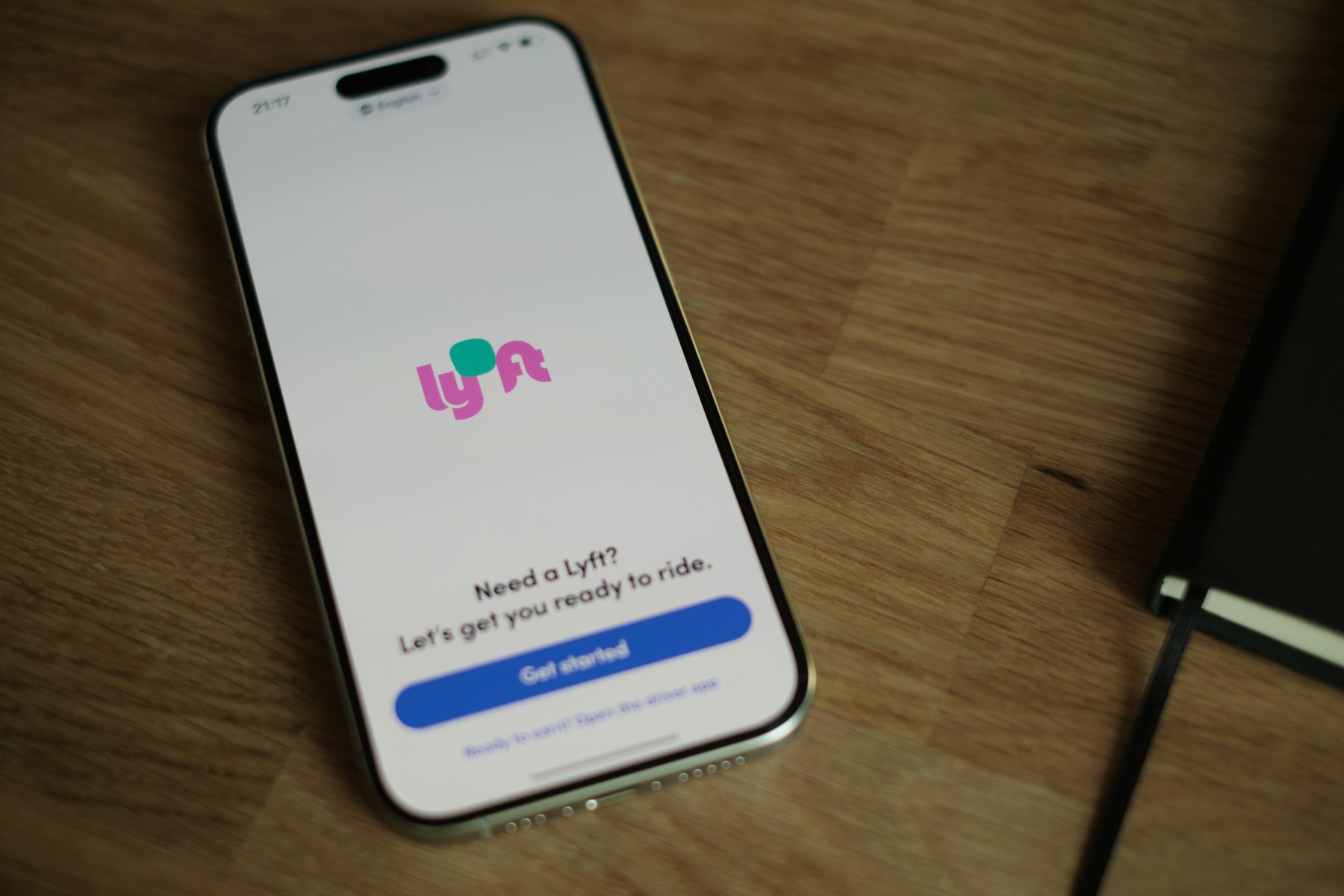 Lyft app on a mobile phone
